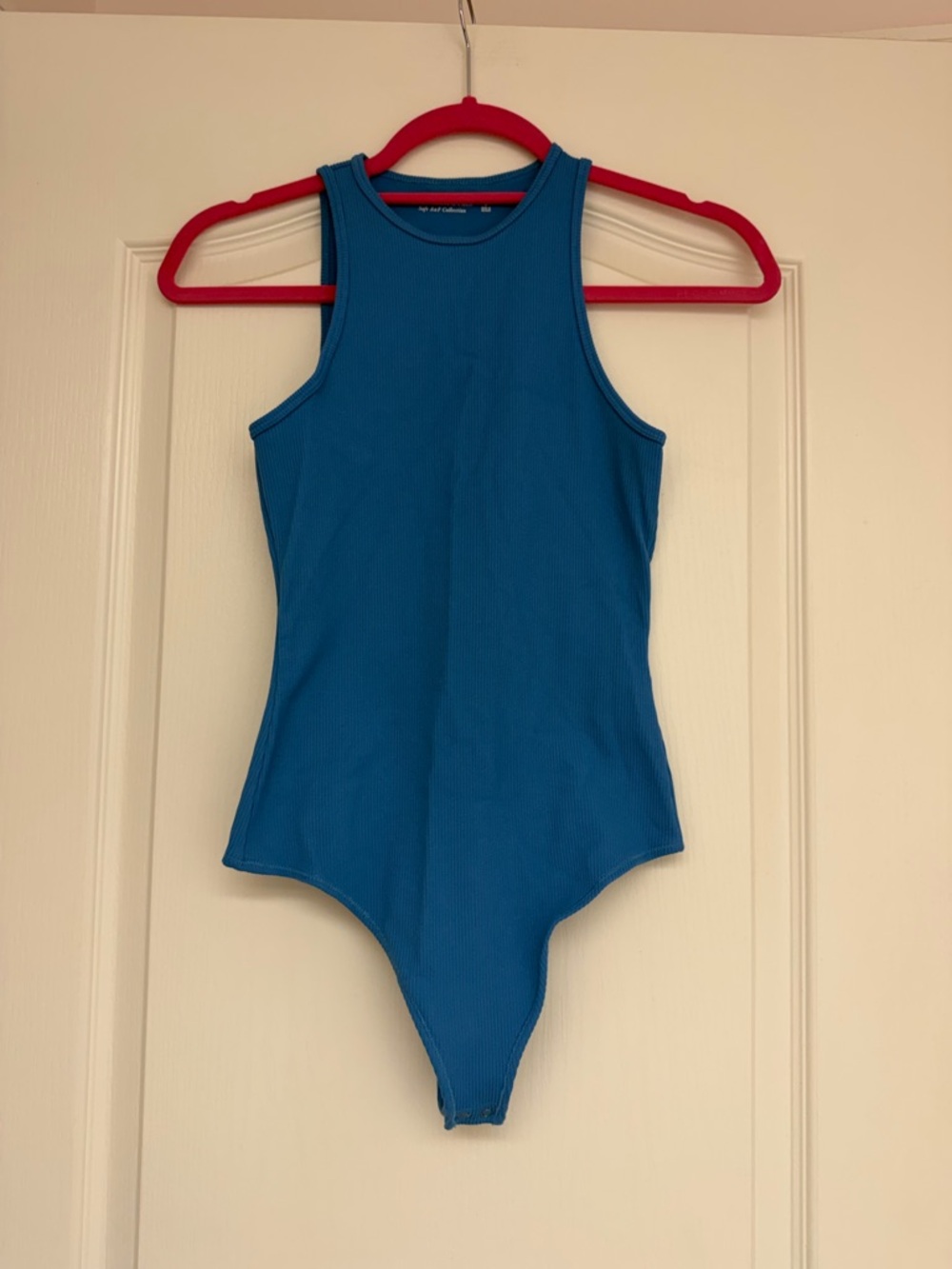 Abercrombie & Fitch Blue Ribbed Tank Bodysuit